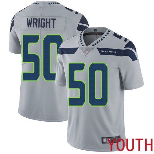 Seattle Seahawks Limited Grey Youth K.J. Wright Alternate Jersey NFL Football #50 Vapor Untouchable